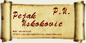 Pejak Uskoković vizit kartica